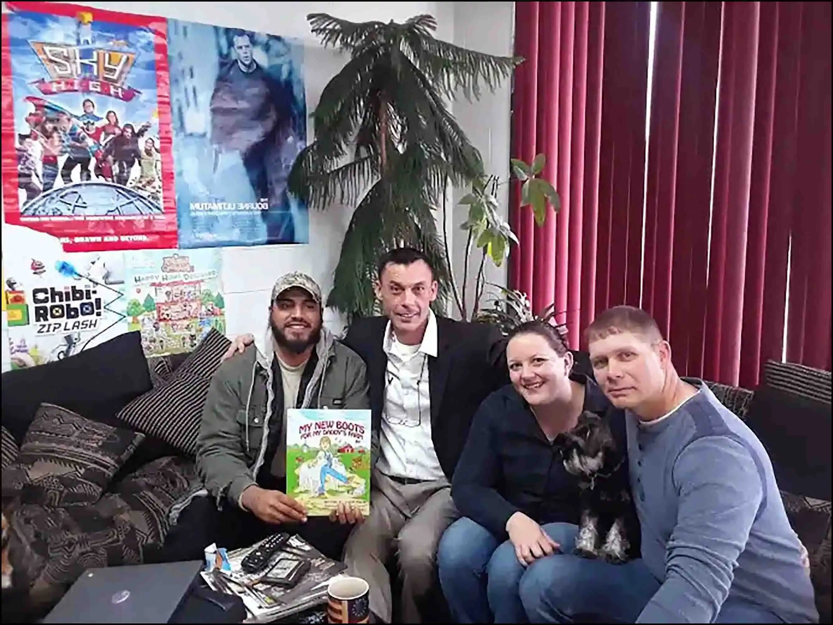 Book Author & Veteran David Haave with fans -- David Haave